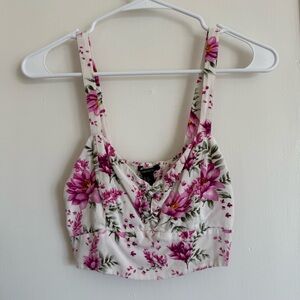 Forever 21 Pink Floral Tank Top